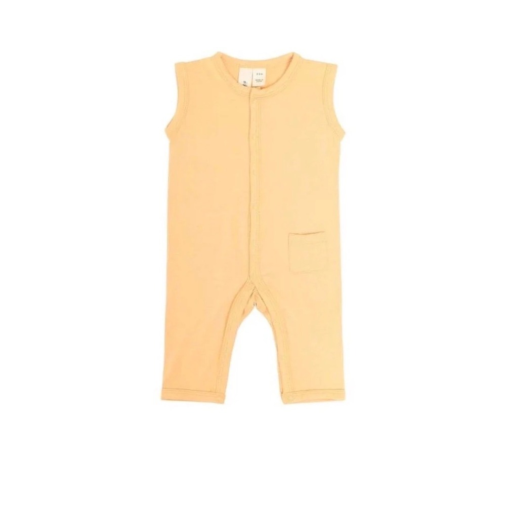 Kyte Baby Sleeveless Snap Romper Marigold Yellow Bamboo Rayon 0-3 Months NWT